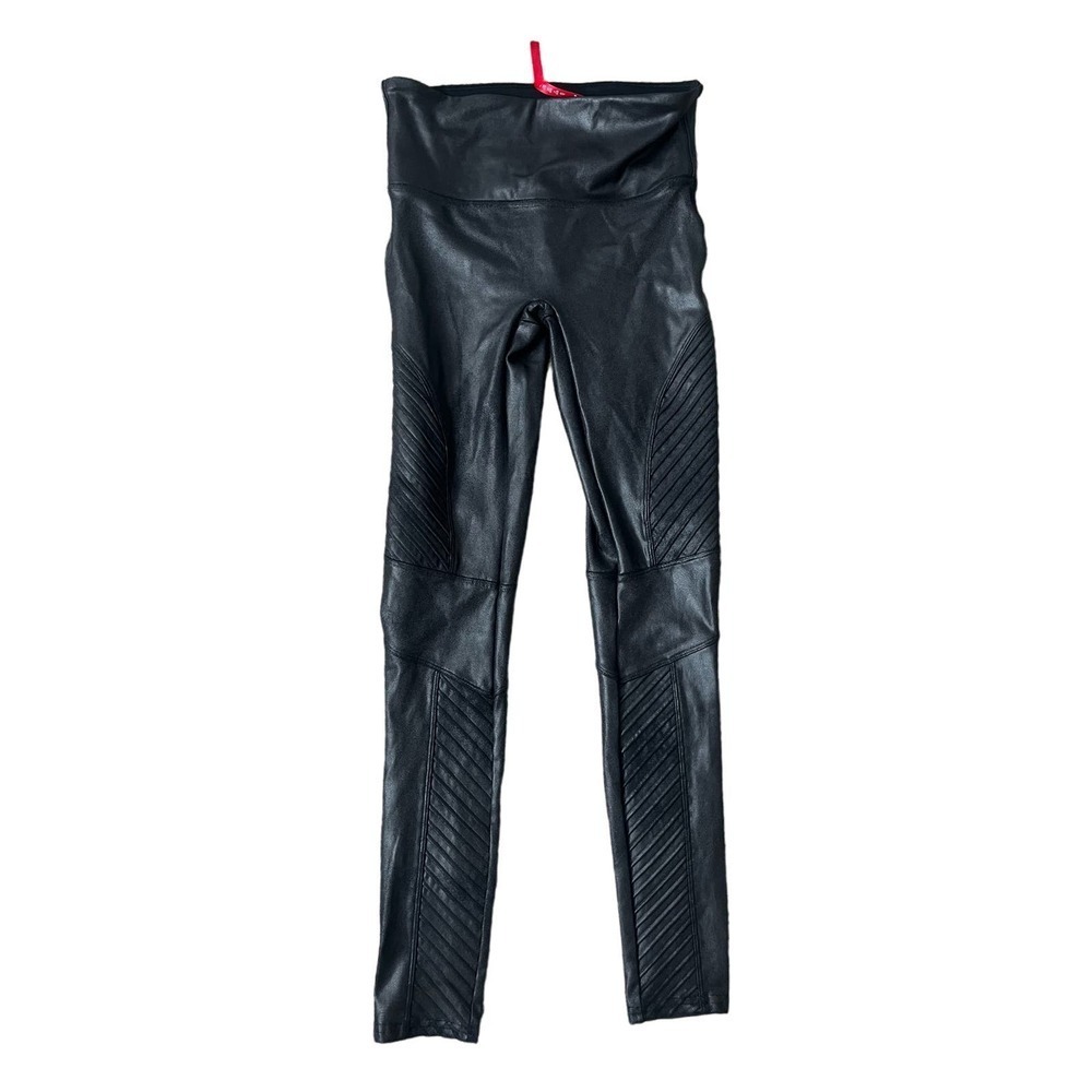 Spanx Faux Leather Moto Legging - Black - Small